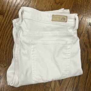 AG Farrah High Rise skinny ankle white jean